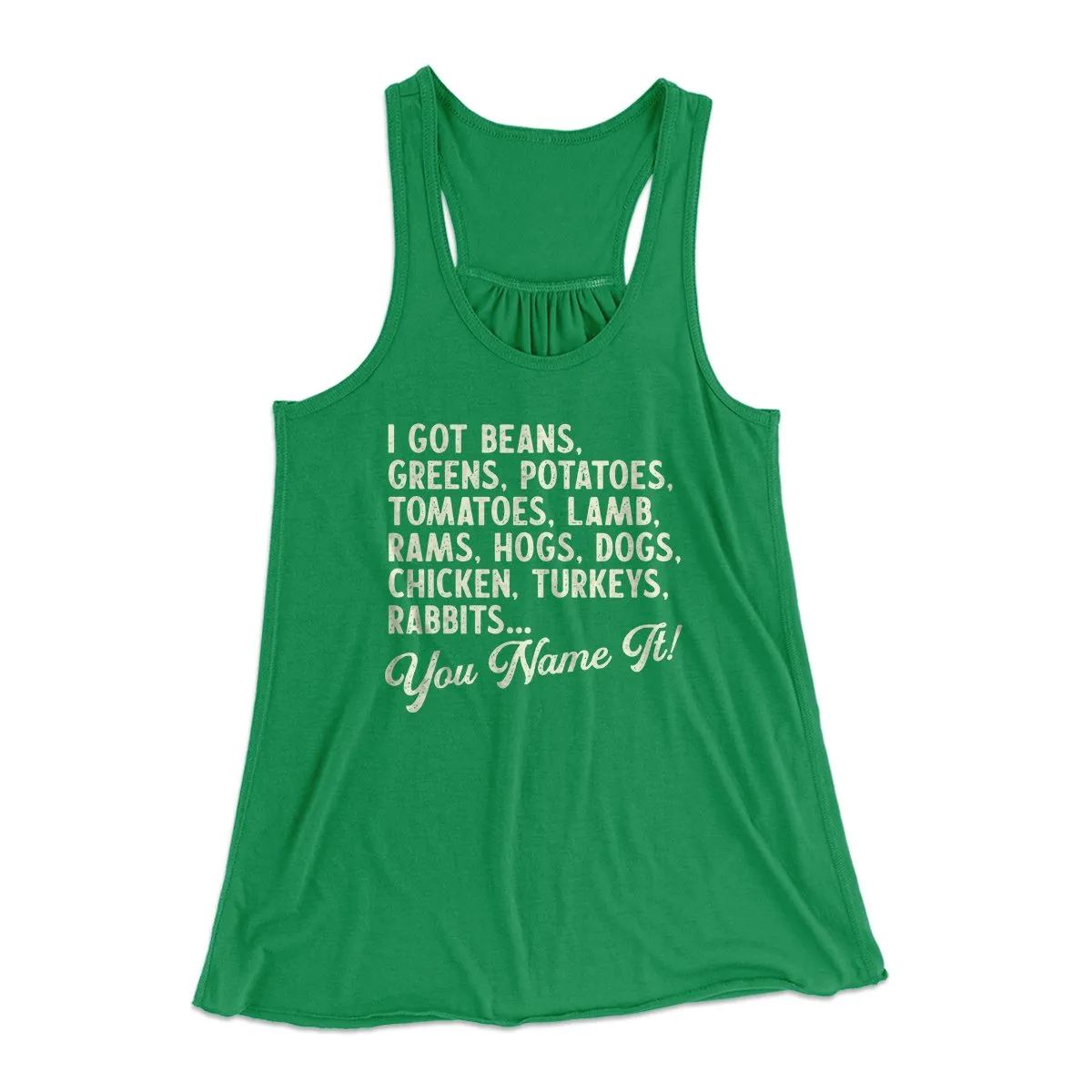 You Name It Funny Thanksgiving Women's Flowey Tank Top